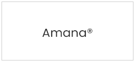 A white square with the word amana written in it.
