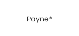 A white background with the name payne