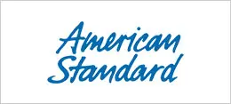 A blue and white logo for american standard.