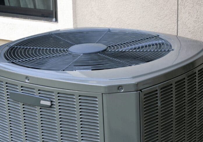 A close up of an air conditioner unit